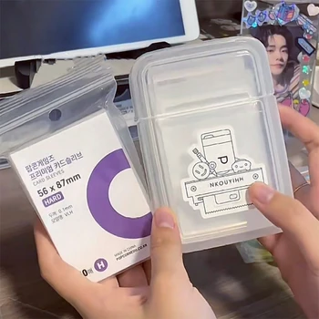 3x4inch Transparentné Kpop Karty Rukáv Chránič Jasné Prípade Box Pre Popcorn Diy kórejský idol Foto Kartu, Vodotesná Hra Držiteľa Karty