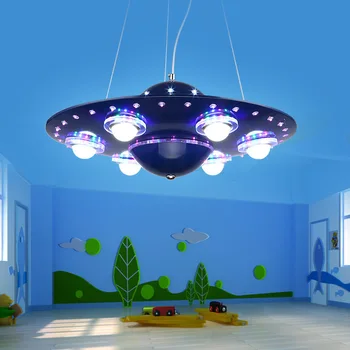 Lietajúci Tanier люстра потолочная Iron Art Mimozemské UFO Dizajn Led Svietidlá pre detskej Izby, Spálne, Dekor Prívesok Svetlo Creative