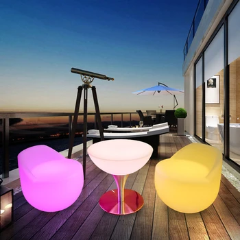 Nové led svetlo, bar stôl a stoličky zmes KTV stánku scatter tabuľka vonkajšie hotel voľný čas stolice tvorivé pohovka kreslo