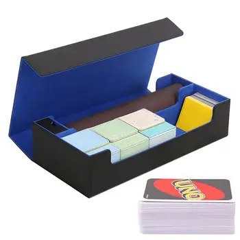 Obchodné Karty Organizátor Magnetického Kartónu Karty Úložný Box Pre Štandardné Veľkosti Obchodnej Karty PU Kožené Lepenky Športové Karty