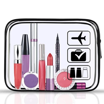 Transparentné Kozmetická Taška z PVC Ženy Zips Jasný make-up Tašky Krásy Prípade Cestovné tvoria Organizátor Skladovanie Vaňa Toaletná Wash Bag