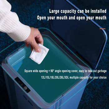 Pre Kuchyňa Smart Vedro Domov Nepremokavé Odpadky Automatické Bin Smetisko Wastebasket Touchless Koša Snímač Kúpeľňa