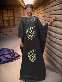 Zadarmo Veľkosť Bazin Riche Dashiki Župan Pre Africké Ženy Strany Oblečenie Svadbu Večerné Šaty Boubou Vyšívané Odevy Bazin