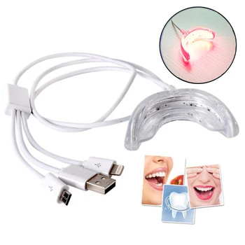 LED Bielenie Zubov Prenosné USB Nabíjanie Led Modré Svetlo Bieliace Zubné Nástroj na Bielenie Zubov Zariadenia