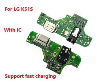 USB Nabíjanie Rada pre LG K51S Dock Konektor Flex Kábel Náhradné Náhradné Diely Nabíjací Port