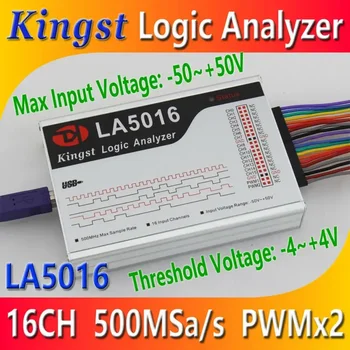 Kingst-Analizador lógico LA5016 USB, 500M de tasa muestreo máxima, 16 canales známe ako muestras 10B, MCU,RAMENO, herramienta puraci