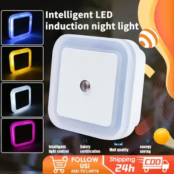 Mäkké Osvetlenie Spálne Lampa Auto Senzor, Senzor Svetla Roztomilý Dizajn Energeticky úsporné Led Nočné Svetlo Mini Nočné Svetlo Pre Spálne