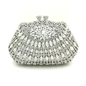 Luxusné Dámske Svadobné svadobné party peňaženky elegantné kabelky ženy večierok malé peňaženky diamanty crystal večer spojok