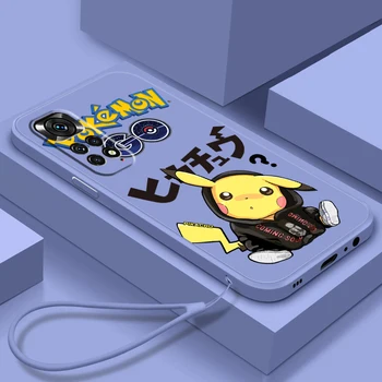 Móda Pokémon Pikachu Pre Redmi Poznámka 12 11T 11S 11E 10 10 10 ton 9S 9T 8 Pro Plus Lite Max Kvapaliny Lano Silikónové Telefón Prípade