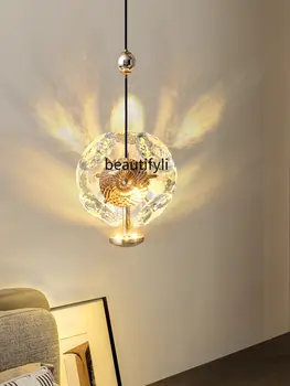Autor Spálňa, Nočné Lampy, Nordic Izba Lampa Spálňa Štúdiu Creative Dlhý Riadok Crystal Malé Droplight