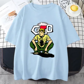 Veľký Učiteľ Onizuka GTO T-shirts Ženy Estetické Anime Grafické Tričká 100% Bavlna Tričká Drepe Pekný Pocit Dizajn