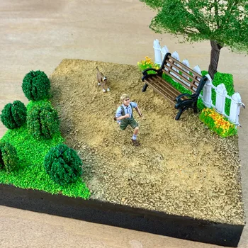 Lavičke v parku Model Scenára DIY Budovy