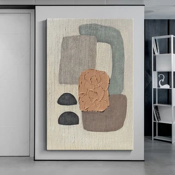 Ručné Abstraktnú Olejomaľbu Moderné Nástenné Umenie Na Plátne Hrubé Akrylové Textúru, Obrázok, Obývacia Izba Nástenná Maľba Domova Frameless