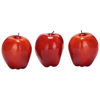 12Pcs Umelé Jablká Red Delicious Ovocie pre Kuchynské Domáce Potraviny Dekor Home Party Dekorácie Umelé Jablká