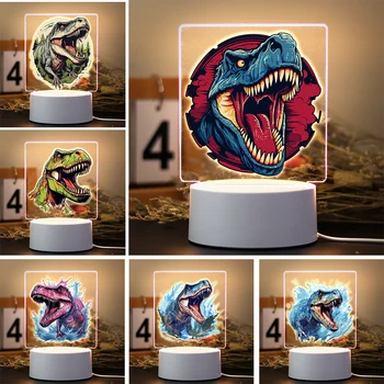 Horúce Cartoon Zvierat Dinosaura 3D LED Nočné Svetlo Ako Deti Detský Prázdninový Darček k Narodeninám Home Table na Čítanie, Spálne, Obývacia Izba Dekor