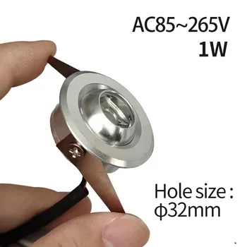 【32mm diera] vyzýva zapustené mini Pozornosti 1w LED stropné svietidlo krytý 110v 220 volt dimable malé downlight s ovládača nastavte