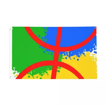 Amazigh Vlajky, Vlajky Obojstranný Vonkajší Banner Imazighen Amazir Berberské Polyester Závesné Dekorácie 90x150cm