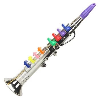 8 Tóny Simulácia Saxofón Hračka Rekvizity Play Mini Hudobné Dychové Nástroje Pre Deti Narodeninovej Party Hračka