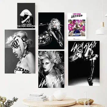 Lady Gaga Spevák Plagát Obrazy na Stenu Obrázok pre Obývacia Izba Interiérové Maľovanie Miestnosti Dekorácie
