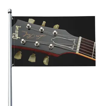 Gitary Gibson Vlajka Bannerovej Reklamy Vlastné Grafické Tlačené Klubu Strany Vytlačený