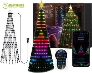 400LED Inteligentné Svetlá na Vianočný Stromček APP Riadenie DIY Text Obrazu RGB String Osvetlenie s Diaľkovým ovládaním na Vianoce Spálne