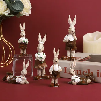 13 cm 2 ks/set Živice Králik Dvore Bunny Dekorácia, Ozdoba Veľkonočných sviatkov Dekoroch Sochy & Trofej Dvore Strana Domov Dodanie