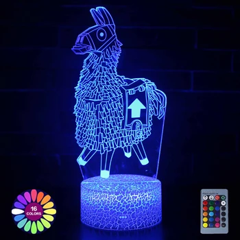3D Ilúziu Lampa Hra Nastavenie Vzory LED Nočné Svetlo Hráč Dekorácie Stola Čítanie Izba Dekor Hra Pre Chlapcov, Dievčatá Narodeninám