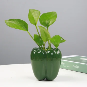 Tvorivé Keramické Zelený Ananás Hydroponické Váza Domov Obývacia Izba Office Kvet Usporiadanie Malé Ozdoby