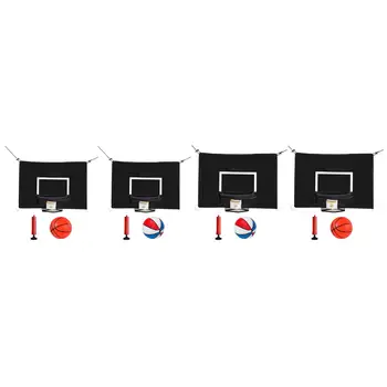 Basketbalová Obruč na Trampolína s Čerpadlom a Mini Loptu Odlúčených Ráfik pre Bezpečnosť Dunking Trampolína Upevnenie Príslušenstva