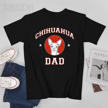 Unisex Mužov Chihuahua Otec Psa Otec Tričko Tees, T Košele Ženy, Chlapcov 100% Bavlna T-Shirt