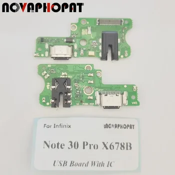 Pre Infinix Poznámka 30 Pro X678B USB Dock Nabíjací Port Konektor pre Slúchadlá, Audio Jack, Mikrofón MIC Plnenie Doska S IC