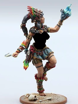Živica Obrázok 1/24 dávnych fantasy žena bojovník stojan Model Unassambled Nevyfarbené Obrázok Stavebných Kit