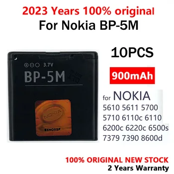 10PCS 900mAh BP-5M BP 5M BP5M Nové Batérie Pre Nokia 6220 Classic, 6500 8600 Luna 6110 Navigator 5610 5700 6500S, 7390