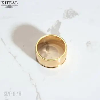 KITEAL Módny Dizajn 18KGP Zlatom Gentlewoman krúžok tekvica-tvarované zakrivené plochy ceny v eurách Priateľka Narodeniny je Dar